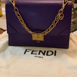 Fendi Grace Matt Purple Bag